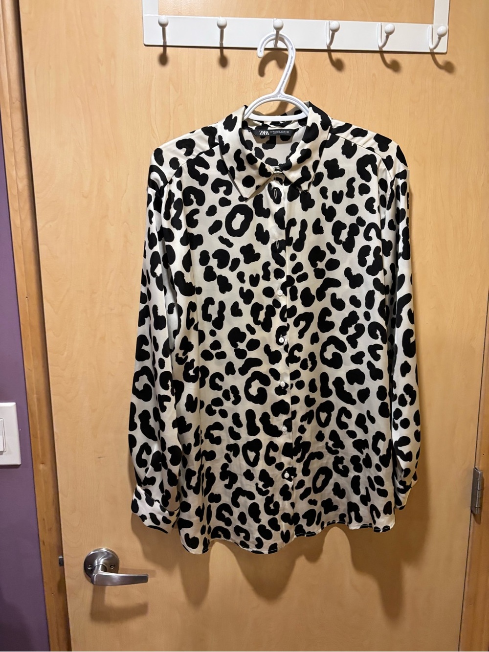 Zara zebra print blouse XL